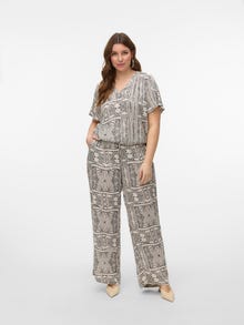 Vero Moda VMCMENNY Korkea vyötärö Housut -Oatmeal - 10282479