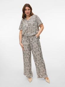 Vero Moda VMCMENNY Korkea vyötärö Housut -Oatmeal - 10282479