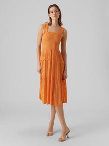 Vero Moda VMMENNY Lång klänning -Georgia Peach - 10282481