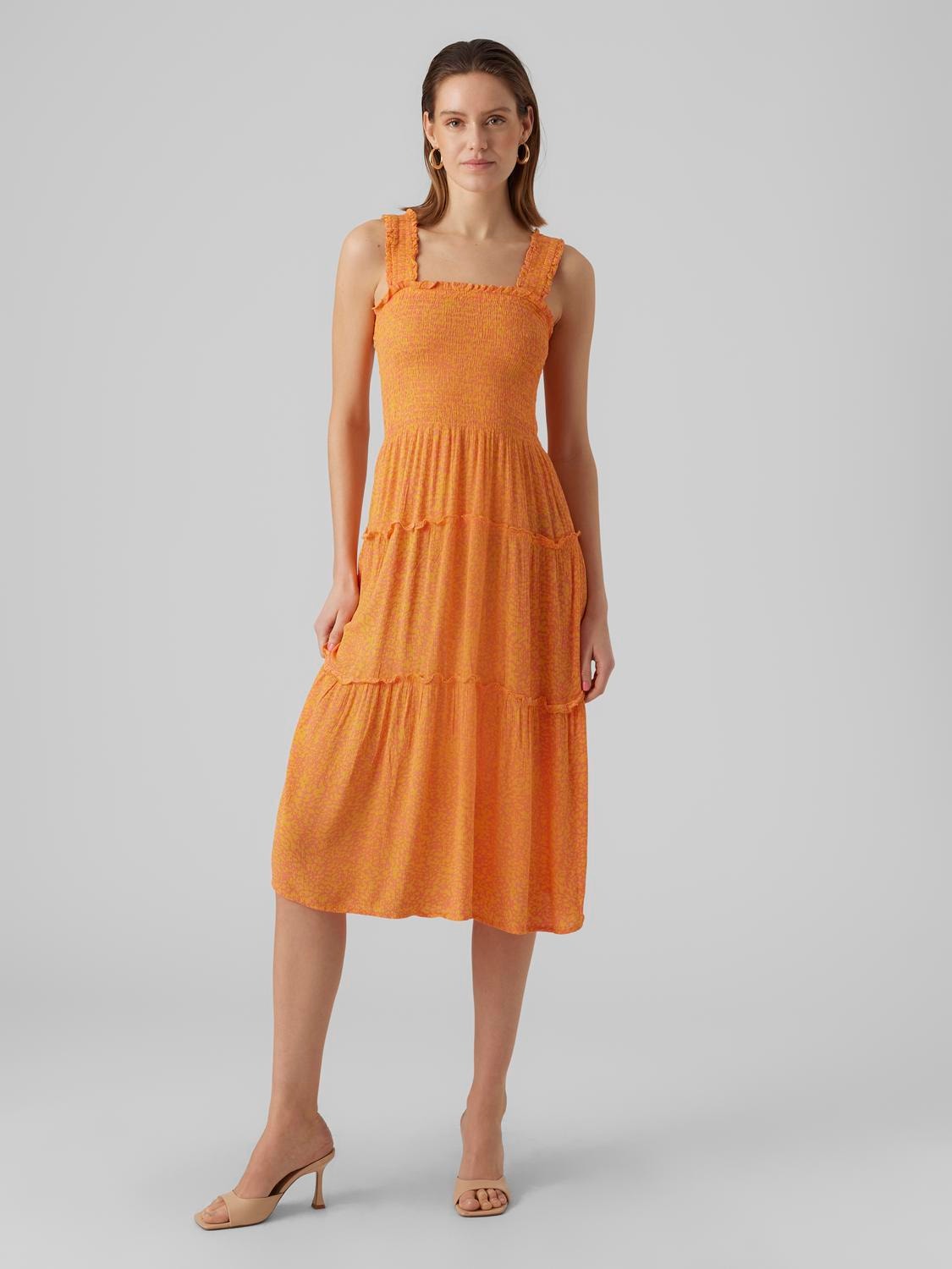 Vero Moda VMMENNY Lång klänning -Georgia Peach - 10282481