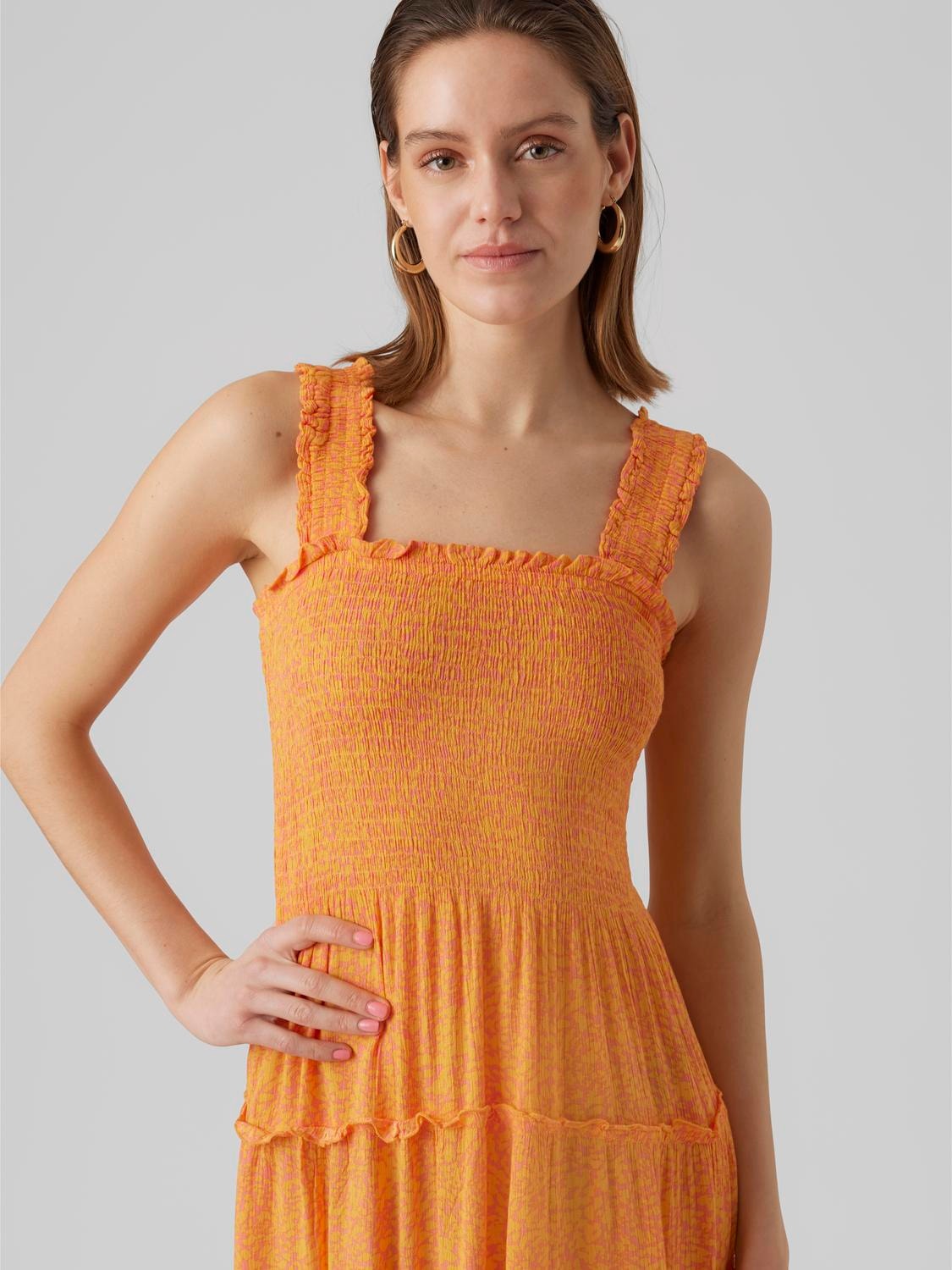 Vero Moda VMMENNY Langes Kleid -Georgia Peach - 10282481