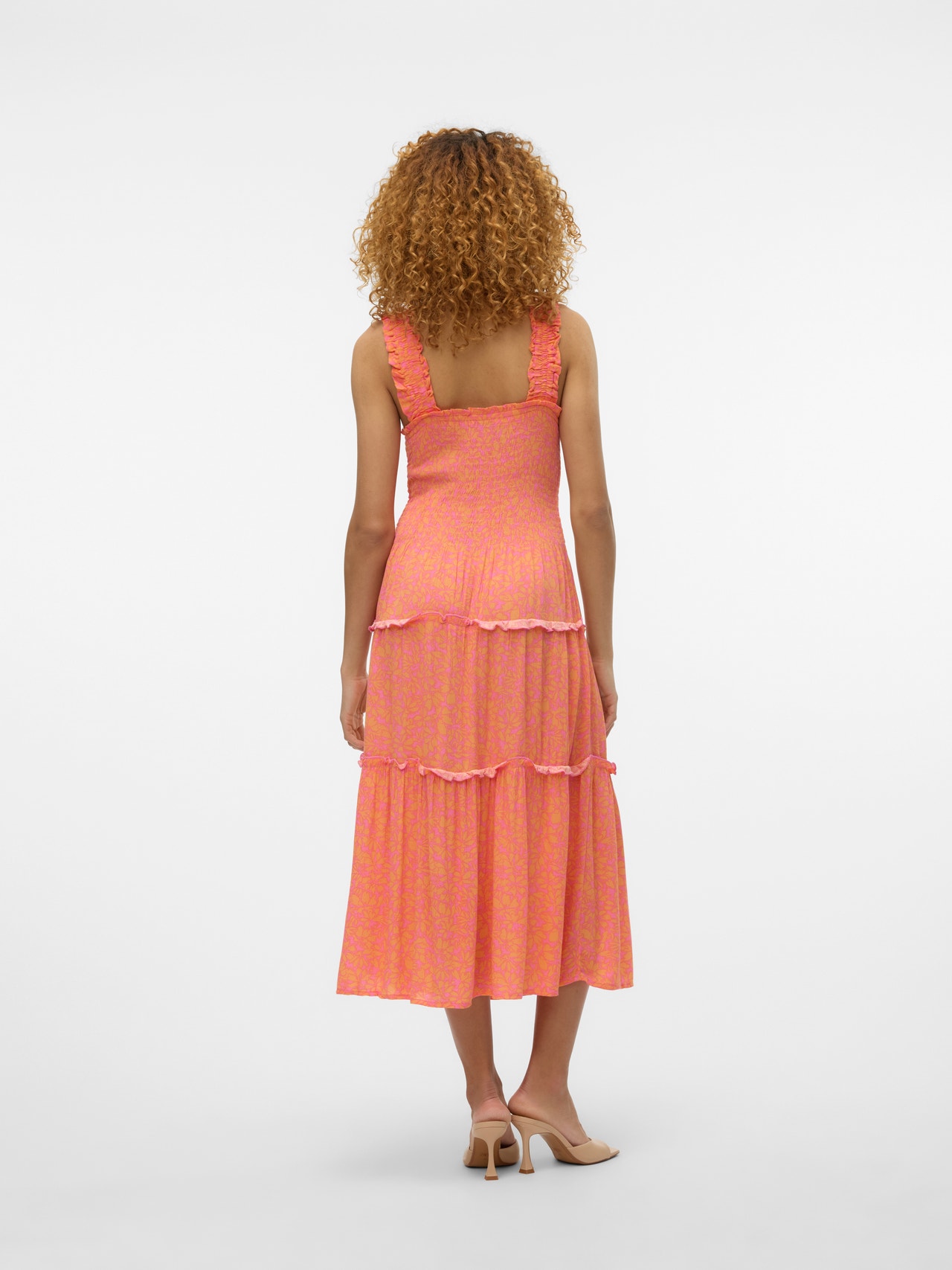 Vero Moda VMMENNY Długa sukienka -Pink Cosmos - 10282481