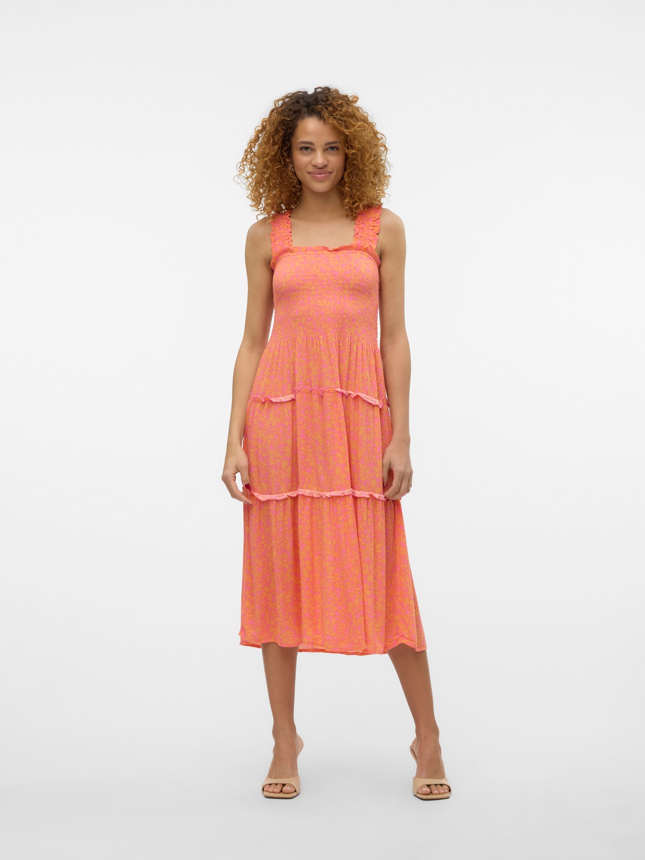 Vero Moda VMMENNY Lang kjole -Pink Cosmos - 10282481
