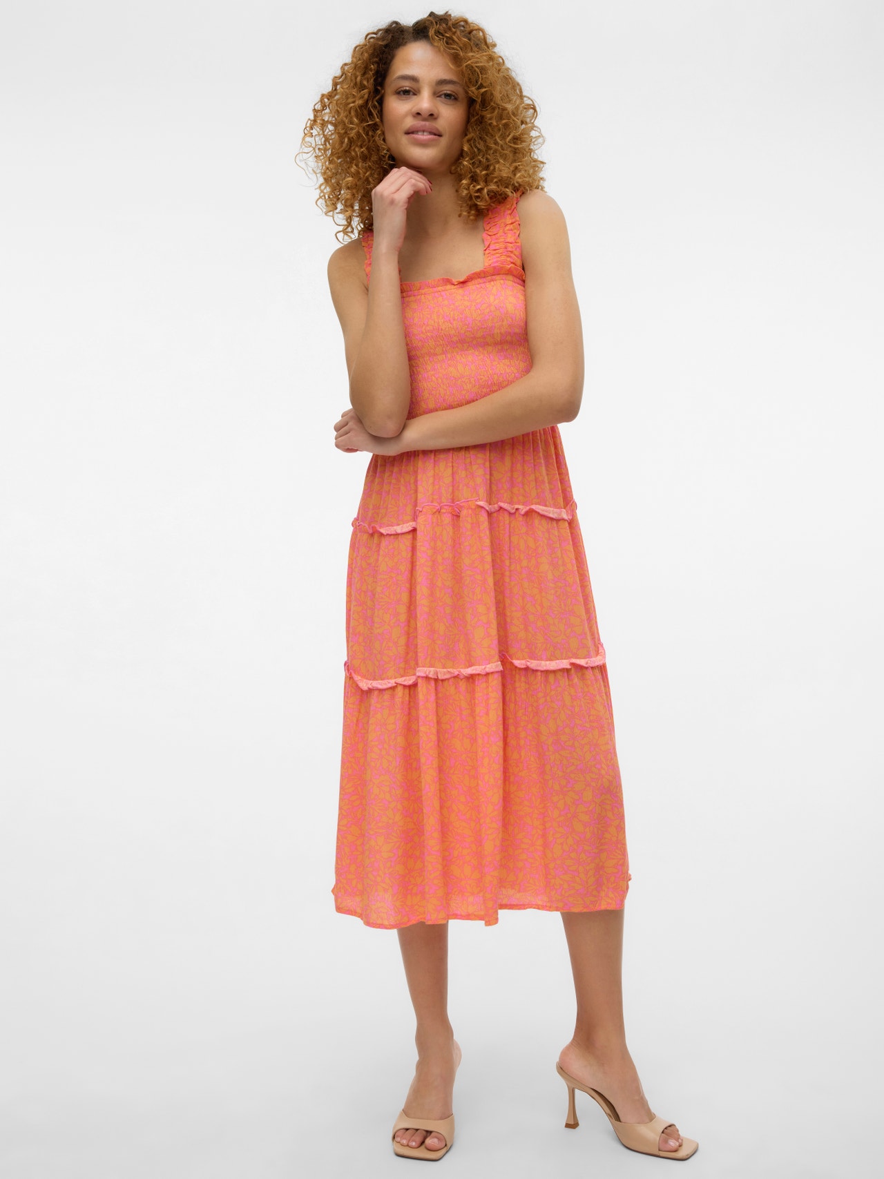 Vero Moda VMMENNY Lange jurk -Pink Cosmos - 10282481