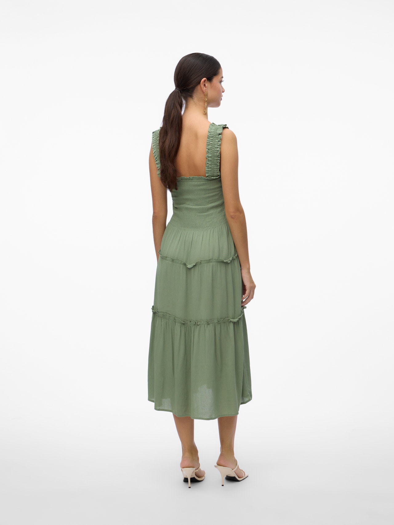 Vero Moda VMMENNY Langes Kleid -Hedge Green - 10282481