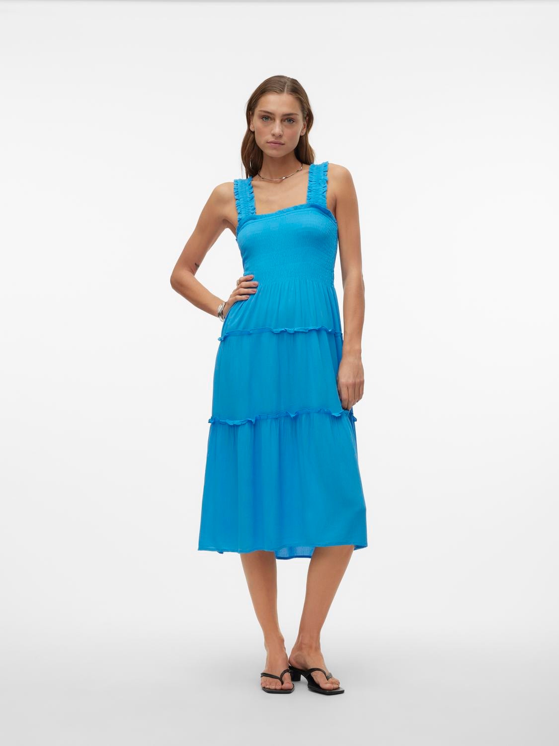 Vero Moda VMMENNY Lange jurk -Ibiza Blue - 10282481