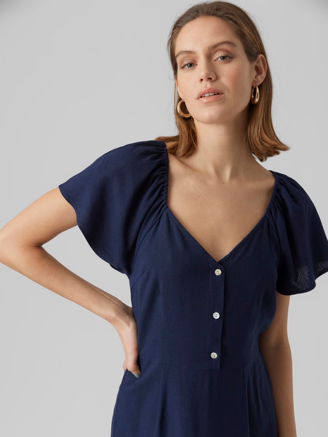 Vero moda navy blue dress sale