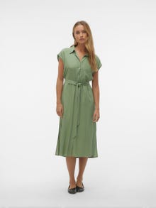 Vero Moda VMMYMILO Lange jurk -Hedge Green - 10282532