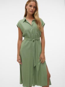 Vero Moda VMMYMILO Lang kjole -Hedge Green - 10282532