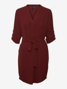 Vero Moda VMELVA Short dress -Madder Brown - 10282757