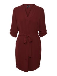 Vero Moda VMELVA Kort kjole -Madder Brown - 10282757