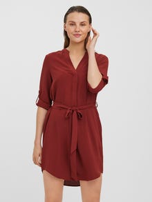 Vero Moda VMELVA Short dress -Madder Brown - 10282757