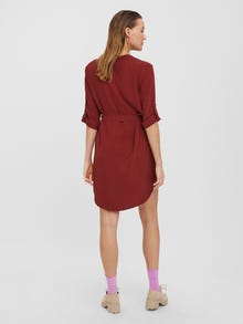 Vero Moda VMELVA Short dress -Madder Brown - 10282757