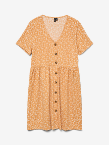 Vero Moda VMGELINA Lyhyt mekko -Buckthorn Brown - 10282926