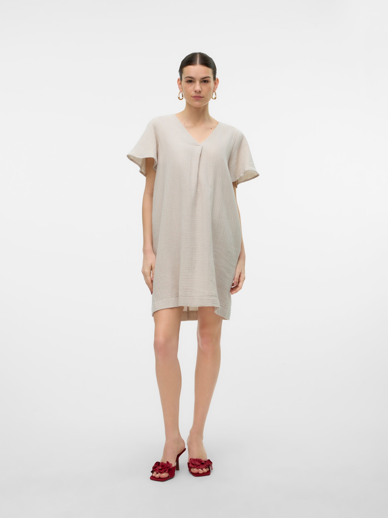 Vero Moda VMNATALI Kort klänning -Silver Lining - 10283125