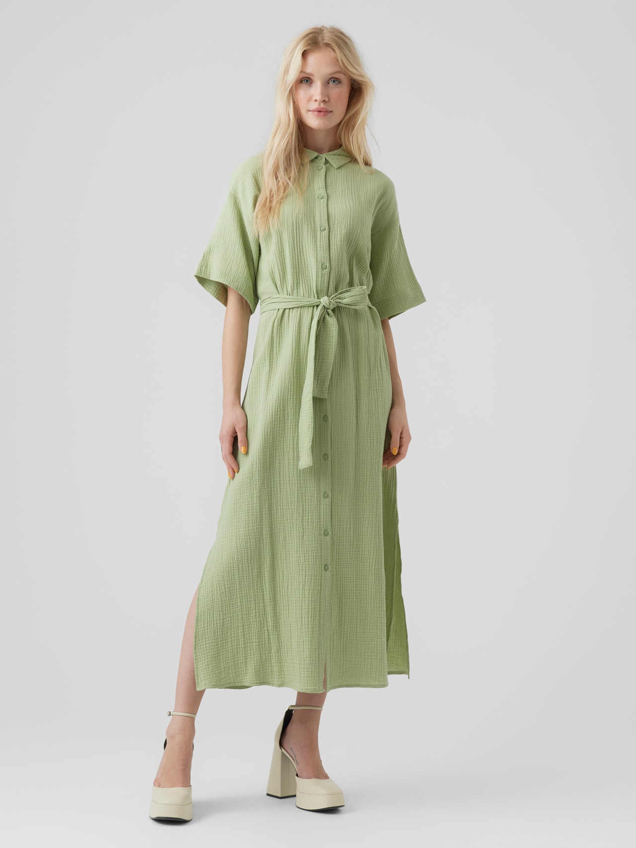 Vero Moda VMNATALI Langes Kleid -Reseda - 10283129