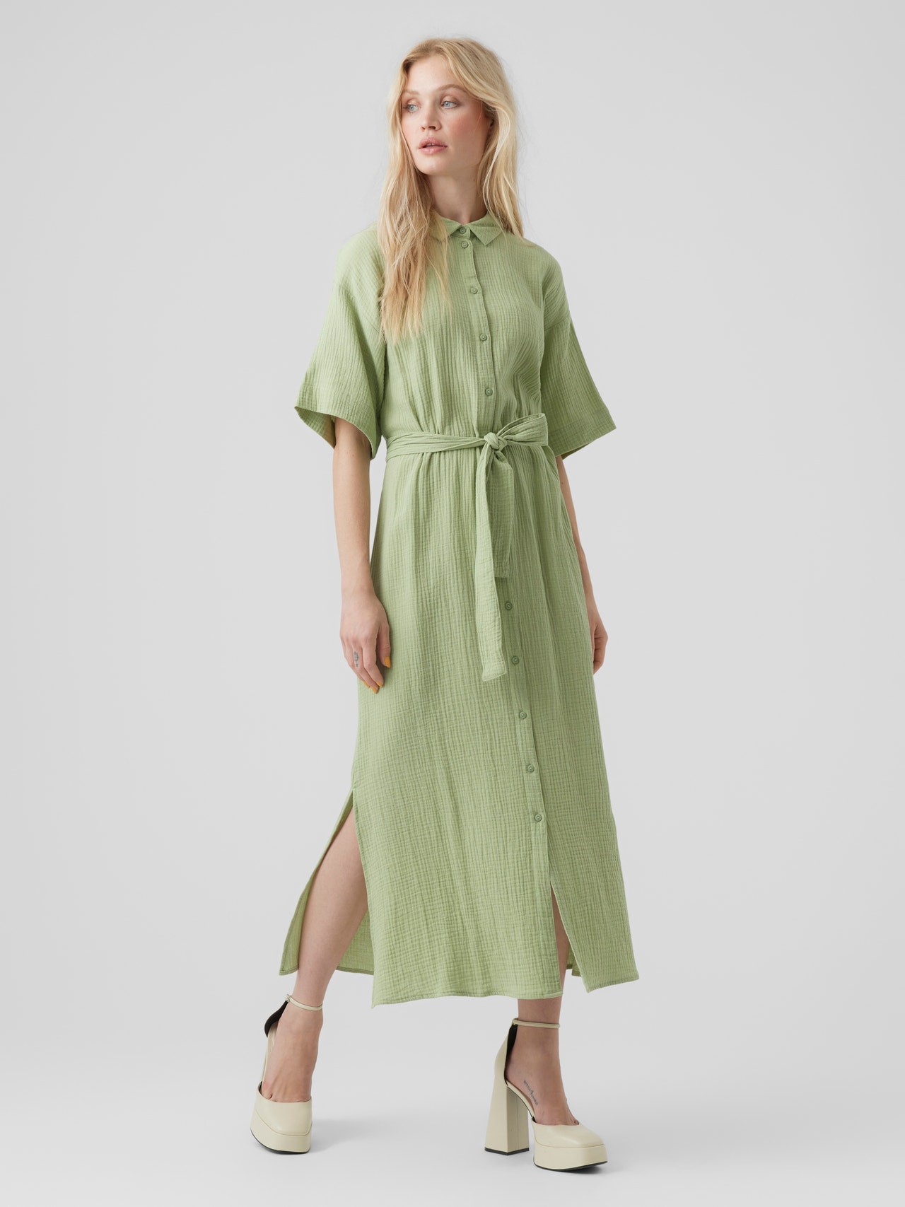 Vero Moda VMNATALI Langes Kleid -Reseda - 10283129
