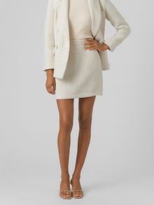 Vero Moda Kõrge vöökoht Lühike seelik -Birch - 10283335