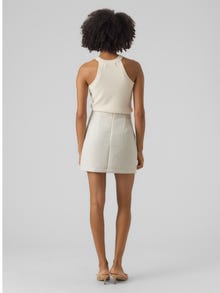 Vero Moda Kõrge vöökoht Lühike seelik -Birch - 10283335