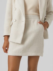 Vero Moda Kõrge vöökoht Lühike seelik -Birch - 10283335