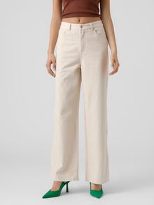 Vero Moda VMKATHY Super high rise Wide Leg Fit Jeans -Ecru - 10283427