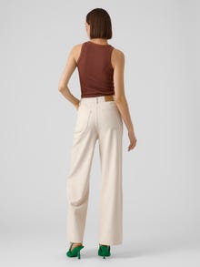 Vero Moda VMKATHY Super high rise Wide Leg Fit Jeans -Ecru - 10283427