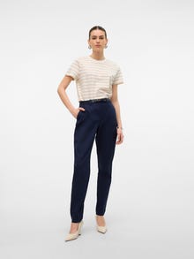 Vero Moda VMFLASHINO Mittlere Taille Chino Hose -Navy Blazer - 10283542
