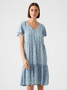 Vero Moda VMHARPER Short dress -Light Blue Denim - 10283682