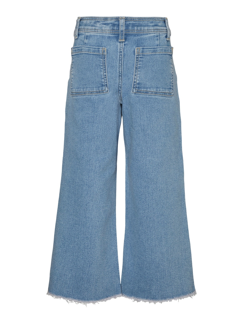 Wide Leg Fit Mid rise Cut off hems Jeans | Light Blue | Vero Moda®