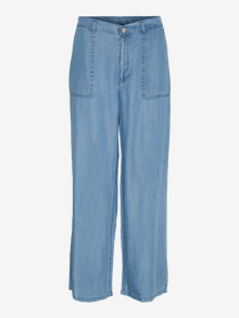 Vero Moda VMHARPER Mid waist Trousers -Medium Blue Denim - 10283715