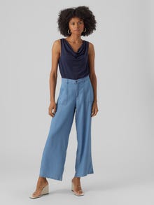 Vero Moda VMHARPER Mid waist Trousers -Medium Blue Denim - 10283715