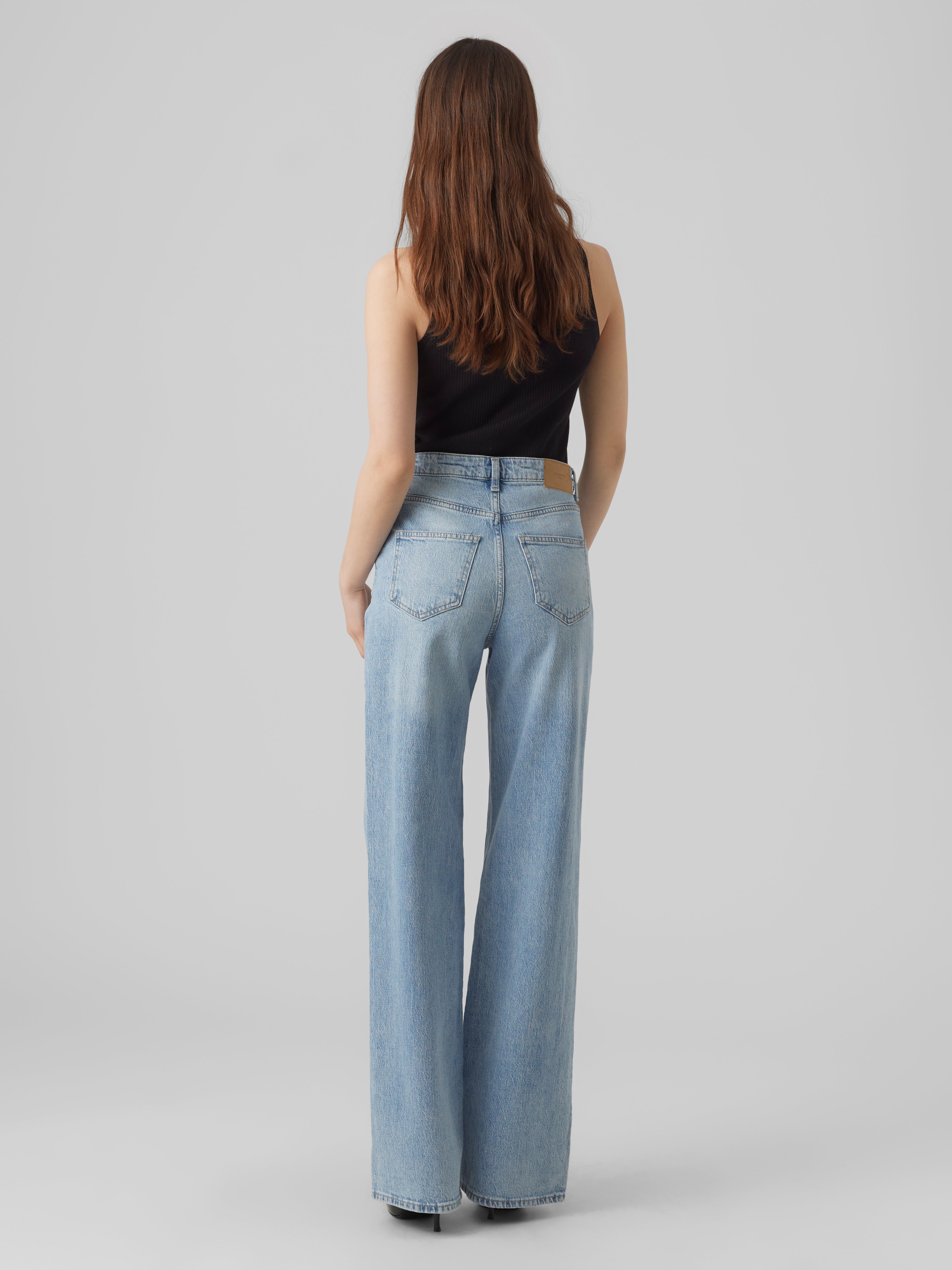 VMTESSA High rise Wide Leg Fit Jeans Light Blue Vero Moda®