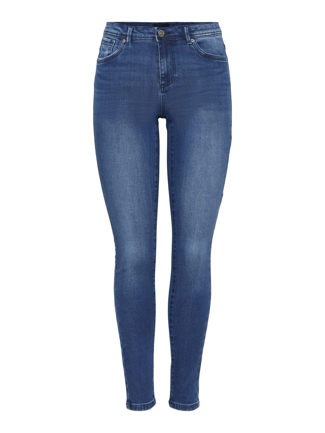 Vero Moda VMTANYA Høyt snitt Skinny Fit Jeans -Dark Blue Denim - 10284172
