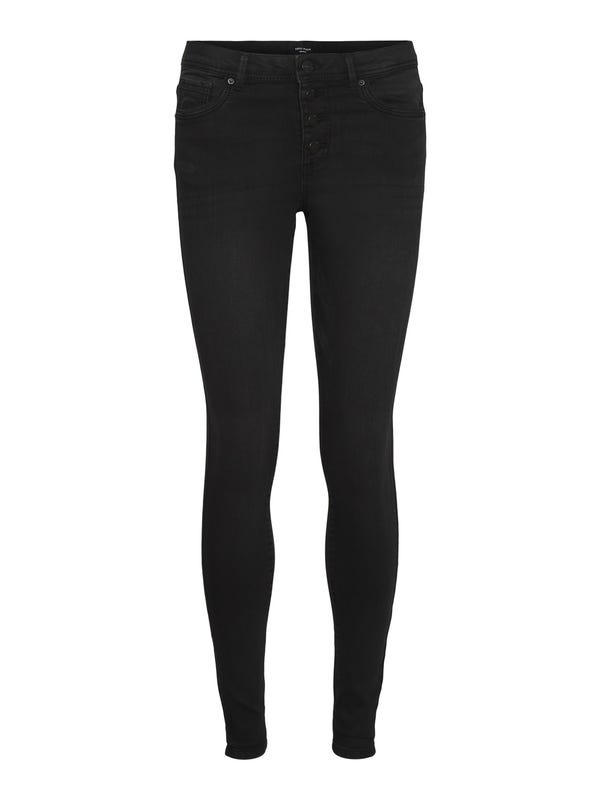 Slim Fit High rise Jeans | Black | Vero Moda®