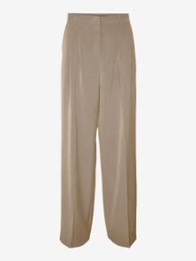 Vero Moda VMTROIAN Mellemhøj talje Bukser -Silver Mink - 10284343