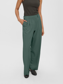 Vero Moda VMTROIAN Mid waist Broek -Dark Forest - 10284343