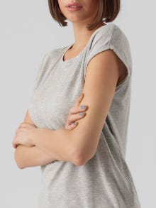Vero Moda VMAVA Tričko -Light Grey Melange - 10284468