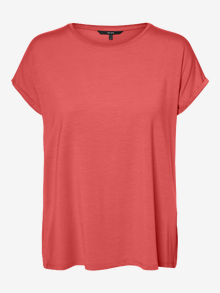 Vero Moda VMAVA T-Shirt -Spiced Coral - 10284468