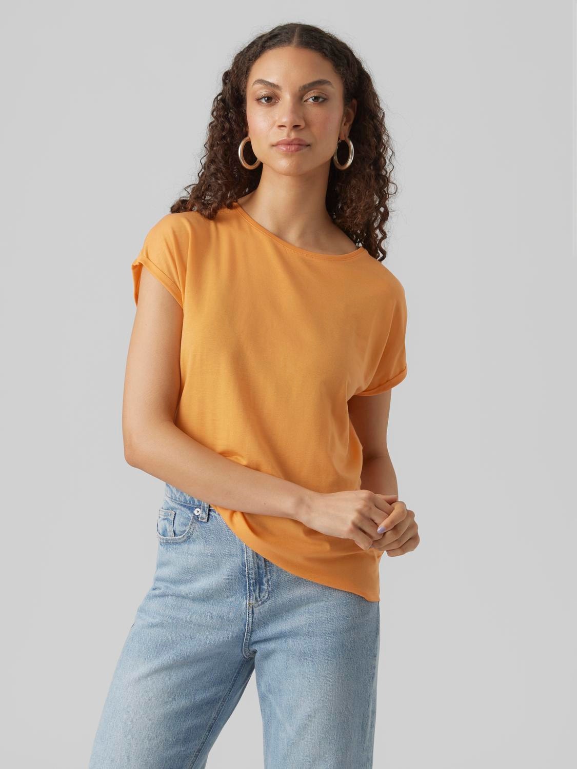 Vero Moda VMAVA T-Shirt -Mock Orange - 10284468