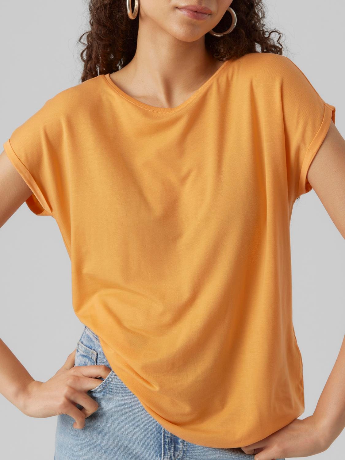 Vero Moda VMAVA T-Shirt -Mock Orange - 10284468