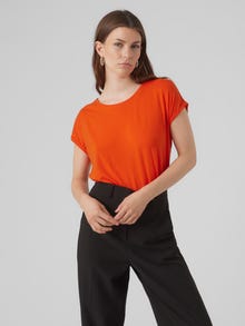 Vero Moda VMAVA T-shirt -Tangerine Tango - 10284468