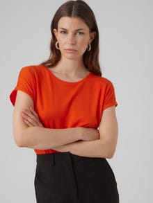 Vero Moda VMAVA T-shirt -Tangerine Tango - 10284468