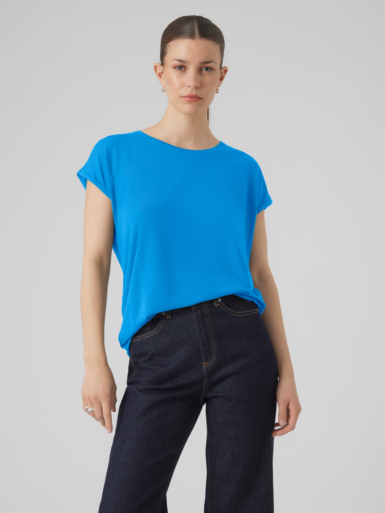Vero Moda VMAVA T-skjorte -Ibiza Blue - 10284468