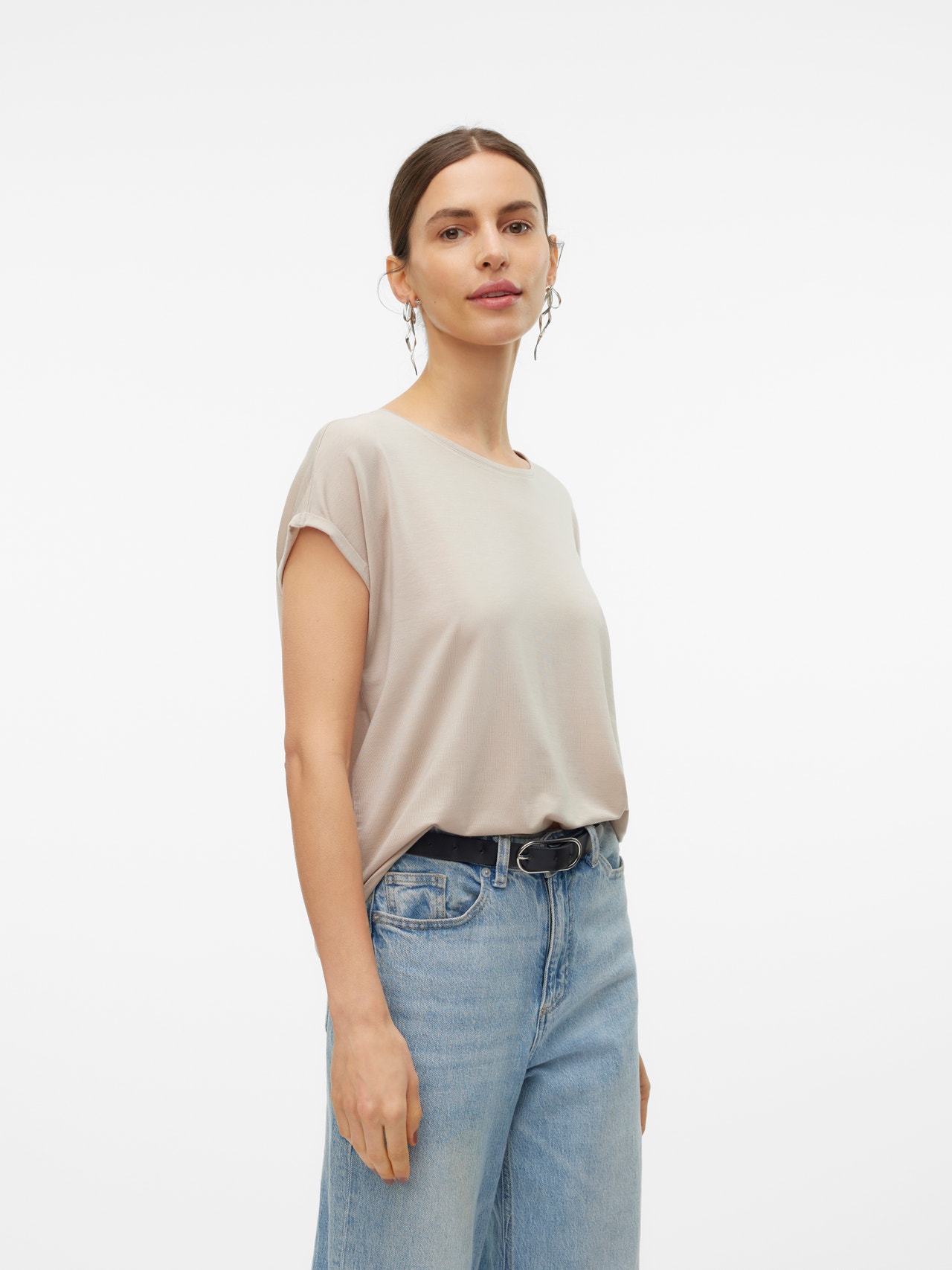 Vero Moda VMAVA T-Shirt -Silver Lining - 10284468