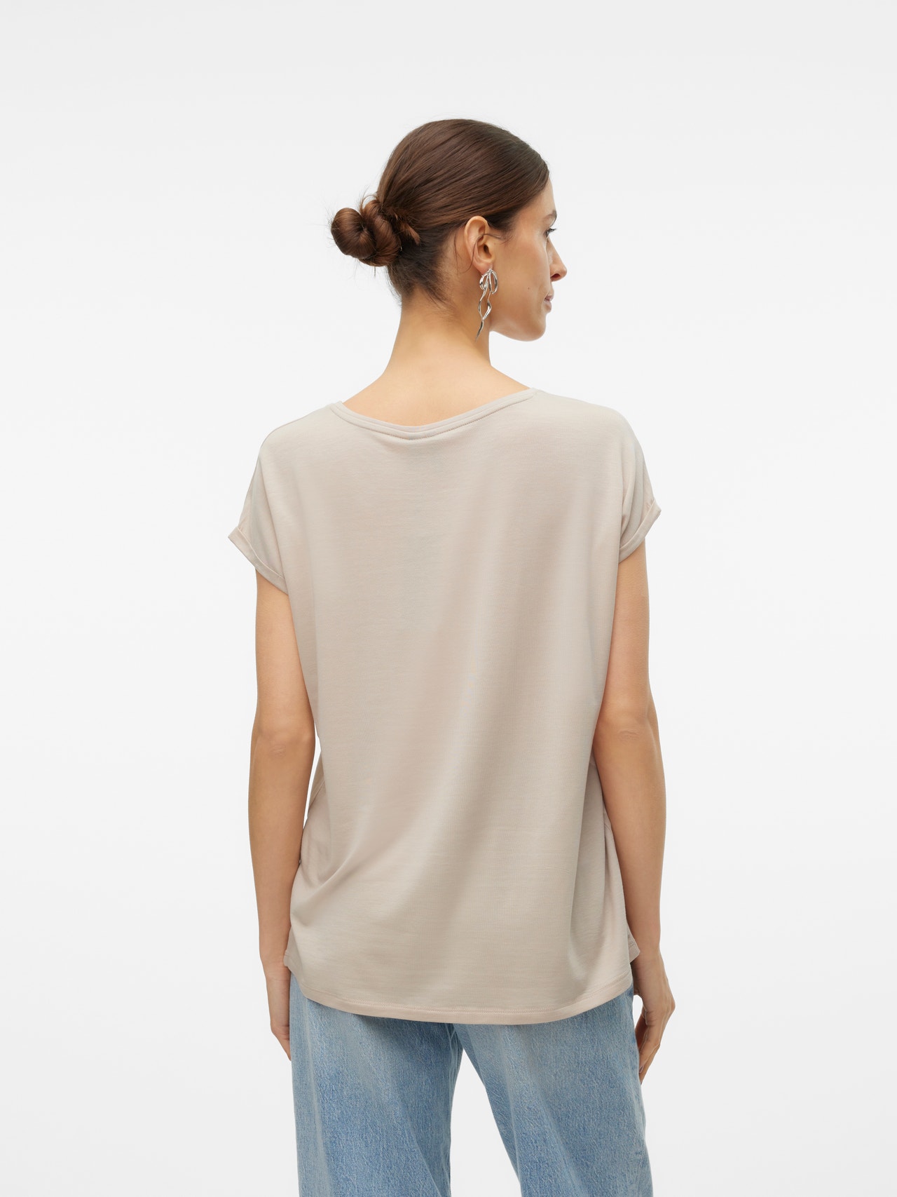 Vero Moda VMAVA T-Shirt -Silver Lining - 10284468
