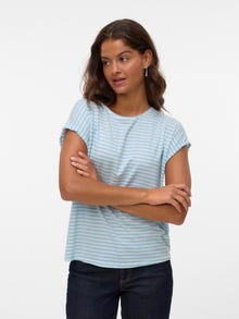 Vero Moda Tavapärane lõige Ümmargune kaelus T-särk -Airy Blue - 10284469
