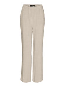 Vero Moda VMTIRAVER Taille moyenne Pantalons -Oatmeal - 10284568