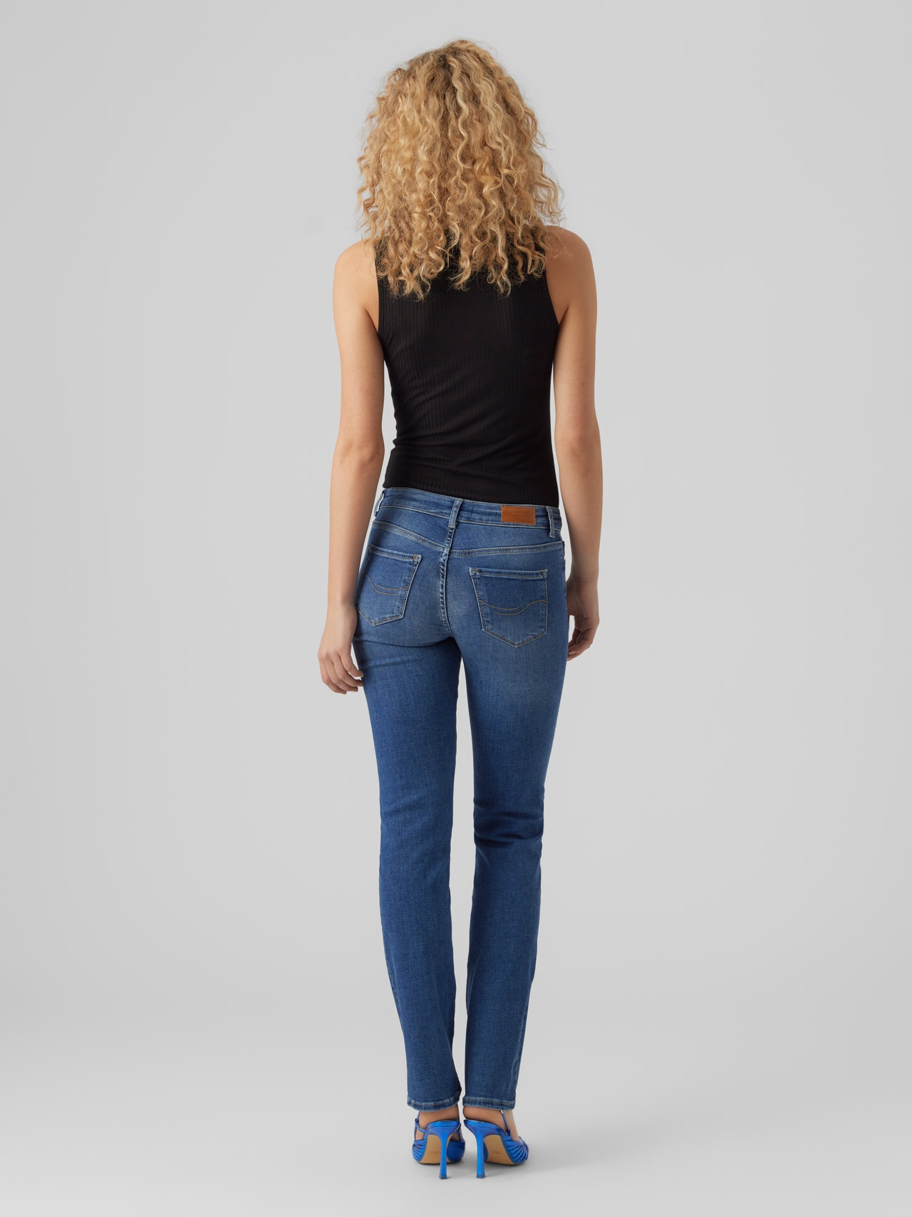 Vero Moda VMDAF Gerade geschnitten Jeans -Medium Blue Denim - 10284790