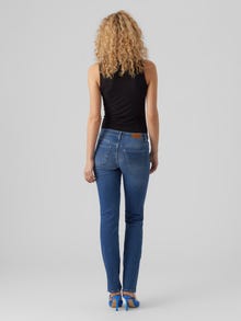 Vero Moda VMDAF Mid rise Straight Fit Jeans -Medium Blue Denim - 10284790