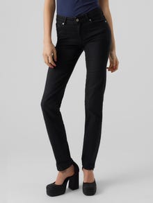 Vero Moda VMDAF Mid rise Straight Fit Jeans -Black Denim - 10284791